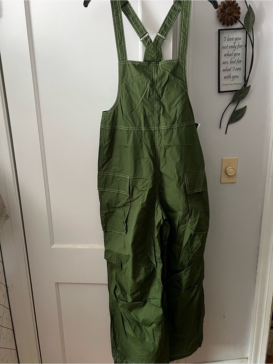 Almost Famous Pants - Almost Famous Olive Green Cargo Utility Jumpsuit